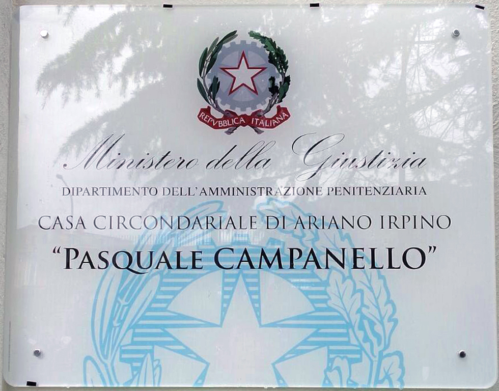Intitolazione Casa Circondariale Ariano Irpino - Sovrintendente Pasquale Campanello