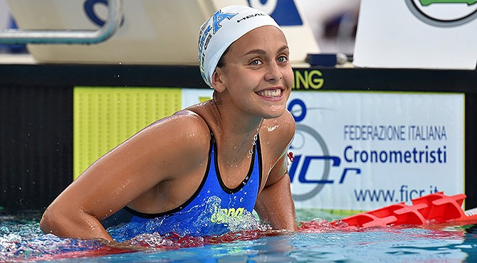 Martina Carraro, 100 rana da record al Mare Nostrum