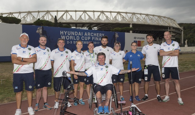Il gruppo azzurro a Roma, con Franchini e Simonelli