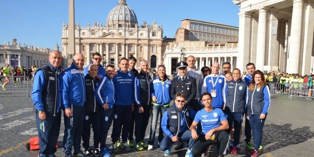 Le Fiamme Azzurre alla Corsa dei Santi
