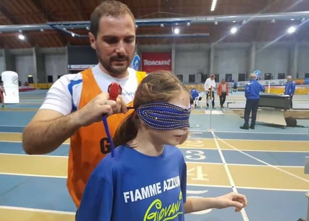 Agnese Zandoli prima della gara tricolore con la guida Stefano Ciallella
