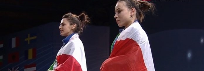 La nostra Jennifer Lombardo, sul podio con l'altra azzurra Giorgia Russo