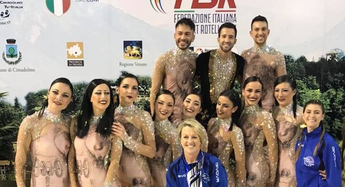 Francesca Ciani Passeri con il Roma Roller Team