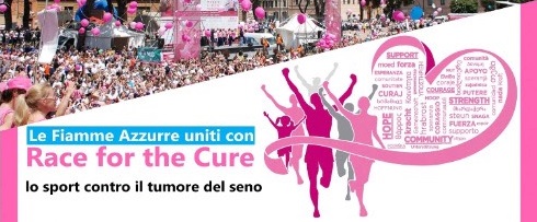 Fiamme Azzurre solidali con la Komen Italia nella Race for the Cure
