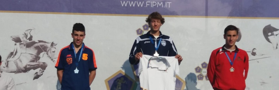 Giorgio Malan sul podio tricolore allievi