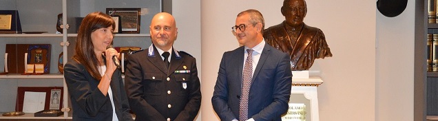 Manuela Olivieri Mennea, il commissario Fabio Pichi e il presidente Francesco Basentini