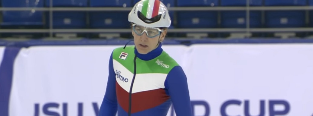 Cecilia Maffei sul ghiaccio di Almaty con la staffetta