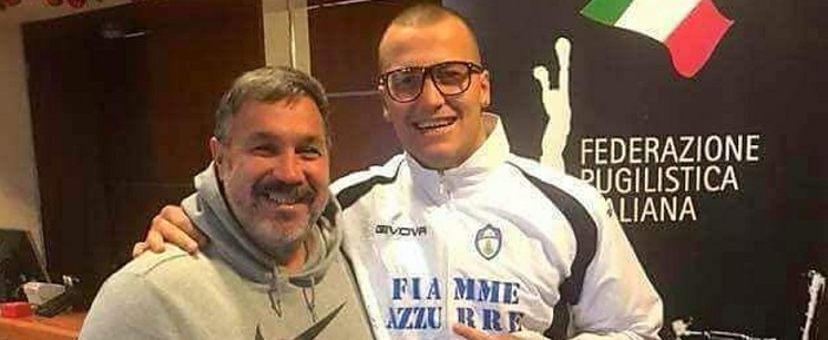 Mirko Carbotti con il maestro Giuseppe Foglia