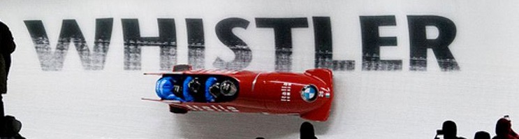 Il bob a quattro di Baumgartner sulla pista di Whistler