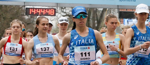 Eleonora Giorgi nella vittoriosa gara di Podebrady